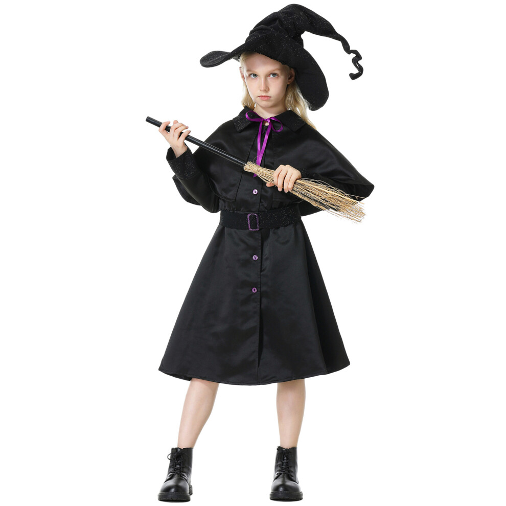 (L) Cute Witch Dress for Girls Halloween Costume & Role Play