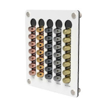 (White 2) Coffee Capsule Storage Display Rack Wall-mounted Transparent Acrylic Coffee Capsule Holder