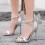 (39, Silver) Dreamlike Butterfly Wings High Heel Pointed Sandals 4
