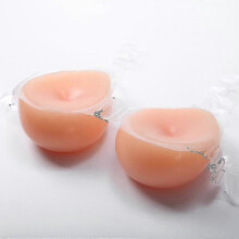 (3XL, nued) Silicone Breast Gathered One-piece Cross-dressing Bra Fake Breast Pseudo-m Cross-dressing Breast Milk Bra Fake Breast