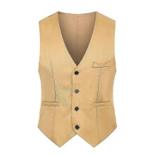 (XL, Khaki) Mens Single Breasted Vest Suit Fit Waistcoat Outwear