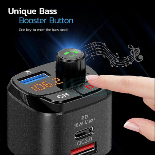 Car Bluetooth 5.0 Fm Transmitter Wireless Bluetooth Radio Adapter /car Kit 2