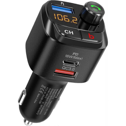 Car Bluetooth 5.0 Fm Transmitter Wireless Bluetooth Radio Adapter /car Kit