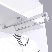 Heavy Duty Pull Out Clothes Rack Trouser Sliding Hanger, Telescopic Wardrobe, Hanger Rail for Clothes Closet