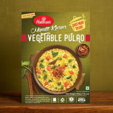 Haldiram's Minute Khana Vegetable Pulao – Ready to Eat – 300g | Fragrant Basmati Rice with Mixed Veggies & Spices | Heat & Eat Indian Meal