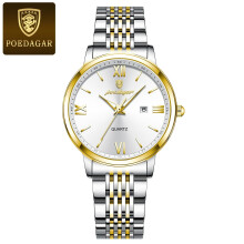 (1) Ladies Wristwatch Waterproof Luminous Date Dress Stainless Steel Quartz Watch