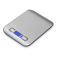 Balance de cuisine numérique, grammes et onces, pour perte de poids, pâtisserie, cuisine, écran LCD, acier inoxydable, noir, 10 kg/1 g