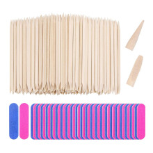 100 outils de manucure jetables, 50 mini limes à ongles et 50 bâtonnets pour ongles.