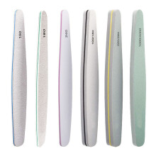 Lot de 6 limes à ongles et polissoirs, limes à ongles à grains différents, limes à ongles double face, pour manucure.