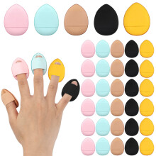 Lot de 35 mini éponges de maquillage pour les doigts, outils de beauté et de maquillage.