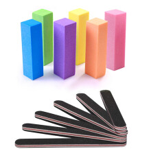 Limes à ongles et polissoir, kit d'outils de manucure, bloc polissoir rectangulaire, style 1