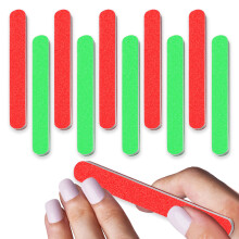 Lot de 10 limes à ongles double face en émeri pour manucure et pédicure - Style 1