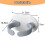 Support de sèche-cheveux réglable et léger, de luxe, à suspendre au mur, sans perforation, blanc 2