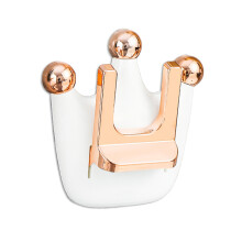 Support de sèche-cheveux sans perforation pour salle de bain - Étagère murale pour conduit d'aération de salle de bain - Blanc