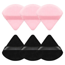 Lot de 6 éponges de maquillage triangulaires pour poudre libre, style 1