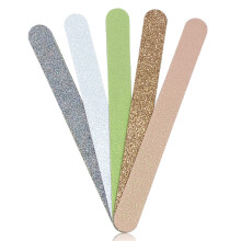 Lot de 50 limes à ongles colorées à paillettes, double face, pour manucure et pédicure, style 1