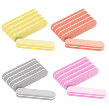 Lot de 20 mini limes à ongles réutilisables, bloc polissoir double face pour nail art, style 3