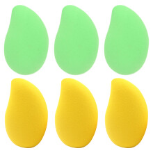 Lot de 6 éponges de maquillage, outil de beauté, belle éponge de maquillage en forme de mangue - Style 3