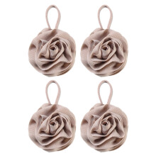Lot de 4 boules de bain en forme de fleur rosette, jolies boules de bain moussantes - Kaki