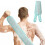Serviette de bain à double usage, à dos simple et épais, à dos long, verte 1