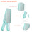 Serviette de bain à double usage, à dos simple et épais, à dos long, verte 3