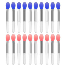 Lot de 20 pinceaux à lèvres en silicone pour rouges à lèvres, gloss, baumes à lèvres et autres produits de maquillage crème - Style 4