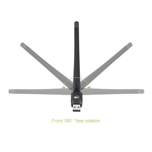 Adaptateur USB WiFi double bande 600 Mbps, compatible Bluetooth 5.0, 5 pièces