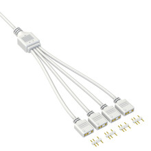 Répartiteur de ventilateur de châssis ARGB 30 cm 1 à 2/3/4 pour ventilateurs de bande lumineuse PC (blanc 1 à 4)