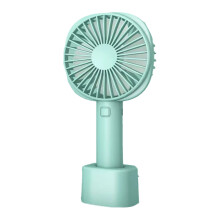 Mini ventilateur personnel à main avec batterie rechargeable et 3 vitesses réglables - Bleu