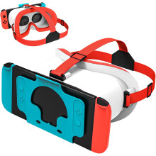 Casque de jeu avec emplacement sécurisé pour Nintendo Switch OLED (blanc bleu)