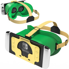 Casque de jeu avec emplacement sécurisé pour Nintendo Switch OLED (jaune-vert)