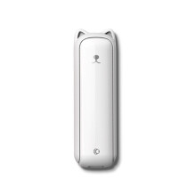 Mini ventilateur portatif 3 en 1, petit ventilateur de poche portable rechargeable par USB, à piles, avec batterie externe - Blanc