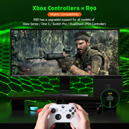 BIGBIG WON R90 Gamepad-USB-Adapter für NS Switch PS4/PS5 XBOX PC-Konsole 2