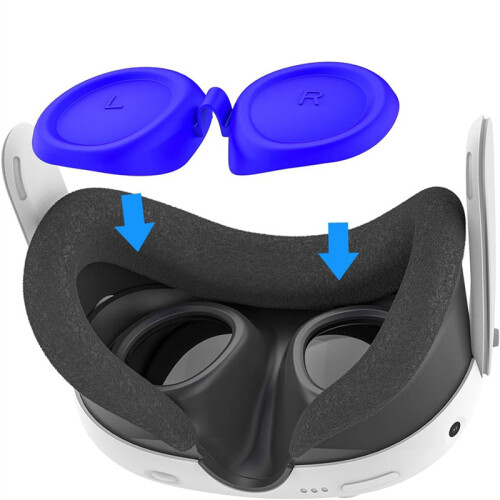 Silikon-VR-Linsenschutz für Meta Quest 3 (Dunkelblau) 1