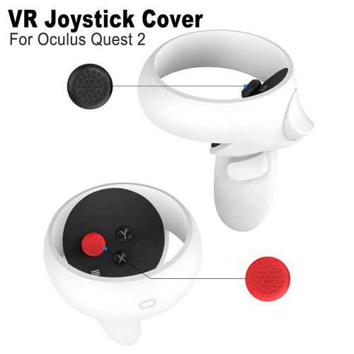Controller-Wippenkappen, Silikon-Thumbstick-Kappen für Meta Quest 3 (rot) 2