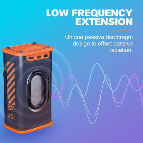 Transparenter Mecha USB Wireless TWS-Lautsprecher Bluetooth-kompatibel 5.0 (Orange A) 2
