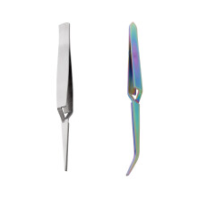 2-teiliges Nagelwerkzeug, multifunktional, für Nagelkunst, Strass-Dekoration, Picking-Clip, Zange, Edelstahl-Pinzette, Stil 3