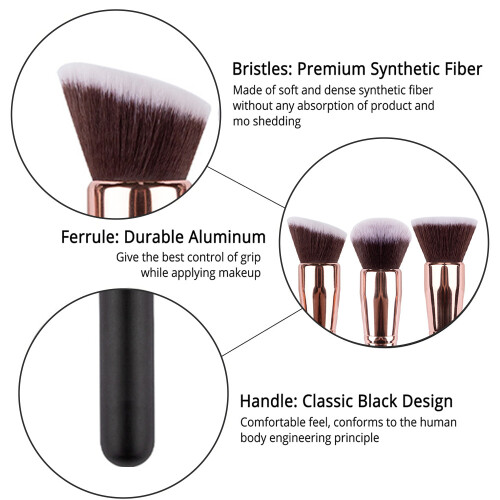 3-teiliges Make-up-Pinsel-Set, Foundation- und Concealer-Make-up-Pinsel-Style1 2