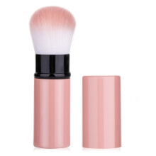 Einziehbarer Make-up-Pinsel, Rouge-Pinsel für unterwegs mit Abdeckung - Pink