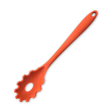 Silikon-Nudelgabel – Nudellöffel in Lebensmittelqualität, BPA-frei, Nudelsieblöffel – Orange