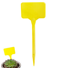 Wasserdichtes T-förmiges Etikett, Pflanzenetikett, verdicktes wasserdichtes Pflanzenblumenetikett, gelb