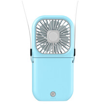 Tragbarer Nackenventilator, Mini, leiser, persönlicher, faltbarer, wiederaufladbarer USB-Ventilator, Blau