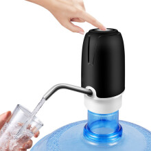 Wasserflaschenpumpe, Wasserpumpenspender, wiederaufladbare Wasserpumpe, Wasserpumpenspender mit einem Knopf, Schwarz