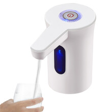 Tragbare elektrische Wasserflaschenpumpe, Wasserflaschenspender, USB-Aufladung, Weiß
