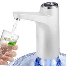 Wasserspenderpumpe, tragbare elektrische Flaschenpumpe mit USB-Aufladung, Mehrzweckspender, Weiß