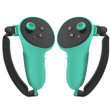 1 par de fundas de silicona antideslizantes para el mando de Meta Quest 3 VR (verde)