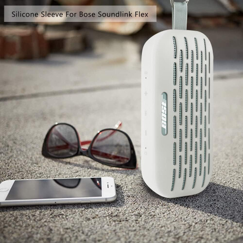 Funda para altavoz Bluetooth compatible con Bose SoundLink Flex (blanca) 2