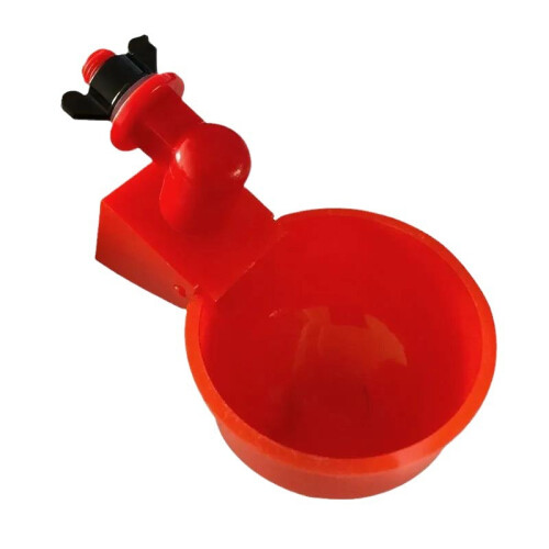6 comederos automáticos para pollos y ganado (rojos) 1