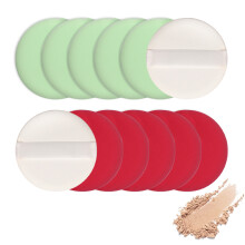 12 borlas con cojín de aire para polvos, para base líquida y corrector (estilo 2)