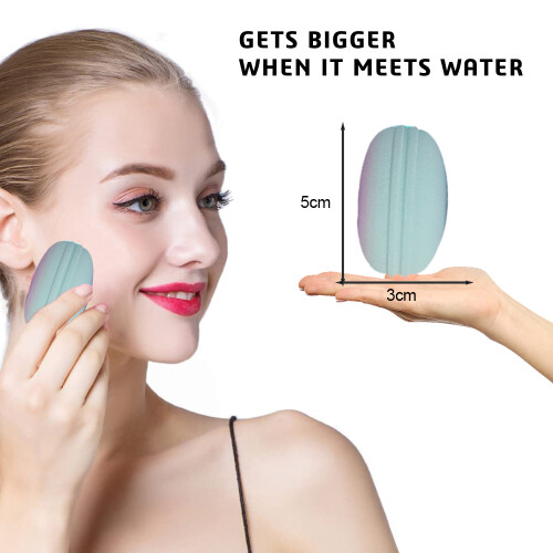 Esponjas de maquillaje con forma de macarrón, color caramelo, estilo 2 2